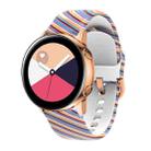 For Samsung Galaxy Watch 42mm Silicone Printing Watch Band(Colorful Twill) - 1