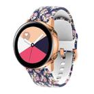 For Samsung Galaxy Watch 42mm Silicone Printing Watch Band(Blue Pink Rose) - 1