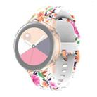 For Samsung Galaxy Watch 46mm Silicone Printing Watch Band(Bird Flower) - 1