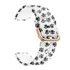 For Xiaomi Haylou LS01 Silicone Printing Watch Band(White Paw Print) - 1