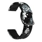 For Xiaomi Haylou LS01 Silicone Printing Watch Band(Black Grey Flower) - 1