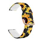 For Xiaomi Haylou LS01 Silicone Printing Watch Band(Black Sunflower) - 1