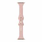 Slimming 8-buckle Silicone Watch Band For Apple Watch Series 9&8&7 41mm / SE 3&SE 2&6&SE&5&4 40mm / 3&2&1 38mm(Pink Sand) - 1