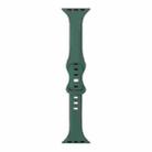 Slimming 8-buckle Silicone Watch Band For Apple Watch Series 9&8&7 41mm / SE 3&SE 2&6&SE&5&4 40mm / 3&2&1 38mm(Green) - 1