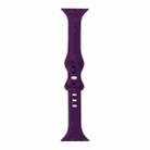 Slimming 8-buckle Silicone Watch Band For Apple Watch Series 9&8&7 41mm / SE 3&SE 2&6&SE&5&4 40mm / 3&2&1 38mm(Dark Purple) - 1