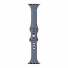 Slimming 8-buckle Silicone Watch Band For Apple Watch Series 9&8&7 41mm / SE 3&SE 2&6&SE&5&4 40mm / 3&2&1 38mm(Lavender) - 1