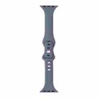 Slimming 8-buckle Silicone Watch Band For Apple Watch Ultra 49mm / Series 8&7 45mm / SE 2&6&SE&5&4 44mm / 3&2&1 42mm(Lavender) - 1