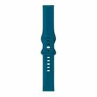 For Samsung Galaxy Watch 3 41mm 8-buckle Silicone Watch Band(Peacock Blue) - 1