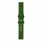 For Samsung Galaxy Watch 3 41mm 8-buckle Silicone Watch Band(Army Green) - 1