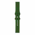 For Samsung Galaxy Watch 3 45mm 8-buckle Silicone Watch Band(Army Green) - 1