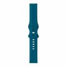 For Samsung Galaxy Watch 42mm 8-buckle Silicone Watch Band(Peacock Blue) - 1