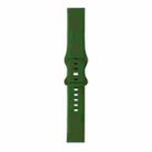 For Samsung Galaxy Watch 42mm 8-buckle Silicone Watch Band(Army Green) - 1