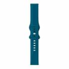 For Samsung Galaxy Watch 46mm 8-buckle Silicone Watch Band(Peacock Blue) - 1