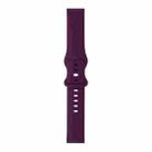 For Amazfit Pop 8-buckle Silicone Watch Band(Dark Purple) - 1