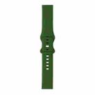 For Amazfit Sport Watch / Sport Watch 2S / Sport Watch 2 / Sport Watch 3 8-buckle Silicone Watch Band(Army Green) - 1