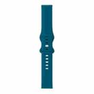 For Garmin Vivoactive 3 8-buckle Silicone Watch Band(Peacock Blue) - 1