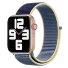 For Apple Watch Series 7 41mm / 6 & SE & 5 & 4 40mm / 3 & 2 & 1 38mm Color Matching Nylon Watch Band(Blue + Yellow) - 1