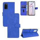 For Blackview A100 Solid Color Skin Feel Magnetic Buckle Horizontal Flip Calf Texture PU Leather Case with Holder & Card Slots & Wallet(Blue) - 1