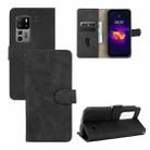 For Ulefone Armor 11T 5G Solid Color Skin Feel Magnetic Buckle Horizontal Flip Calf Texture PU Leather Case with Holder & Card Slots & Wallet(Black) - 1