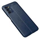 For OPPO A16 Litchi Texture TPU Shockproof Case(Navy Blue) - 2