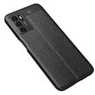 For OPPO A16 Litchi Texture TPU Shockproof Case(Black) - 2