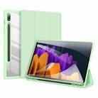 For Samsung Galaxy Tab S8 / Galaxy Tab S7 2020 SM-T870 / SM-T875 DUX DUCIS TOBY Series Shockproof PU Leather + PC + TPU Horizontal Flip Case with Holder & Pen Slot & Sleep / Wake-up Function(Green) - 1