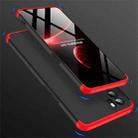 For OPPO Reno6 Pro 5G GKK Three Stage Splicing Full Coverage PC Case(Black Red) - 5