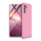 For OPPO Reno6 Pro 5G GKK Three Stage Splicing Full Coverage PC Case(Rose Gold) - 1