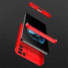 For OPPO Reno6 Pro 5G GKK Three Stage Splicing Full Coverage PC Case(Red) - 4