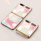 For Samsung Galaxy Z Flip GKK Electroplating Painted Glass Protective Case(Happy Ending 02) - 1