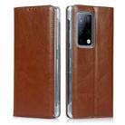 For Huawei Mate X2 Crazy Horse Texture Horizontal Flip Leather Case with Holder & Card Slot(Brown) - 1