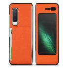 For Samsung Galaxy Fold Lychee Texture Leather Folding Protective Case with Card Slot(Orange) - 1