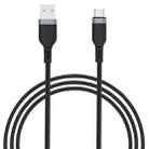 WIWU PT02 USB to USB-C / Type-C Platinum Data Cable, Cable Length:3m(Black) - 1