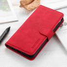 For vivo V21e 5G KHAZNEH Retro Texture PU + TPU Horizontal Flip Leather Case with Holder & Card Slots & Wallet(Red) - 7