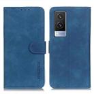 For vivo V21e 5G KHAZNEH Retro Texture PU + TPU Horizontal Flip Leather Case with Holder & Card Slots & Wallet(Blue) - 2