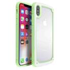 For iPhone X / XS Candy-Colored TPU Transparent Shockproof Case(Green) - 1