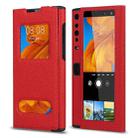 For Huawei Mate Xs Lychee Texture Smart View Window Horizontal Flip Leather Case with Holder & Sleep / Wake-up Function(Red) - 1