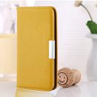 For Huawei P30 Lite Litchi Texture Horizontal Flip Leather Case with Holder & Card Slots(Yellow) - 1