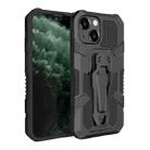 For iPhone 13 mini Machine Armor Warrior Shockproof PC + TPU Protective Case (Black) - 1