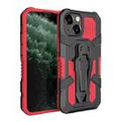 For iPhone 13 mini Machine Armor Warrior Shockproof PC + TPU Protective Case (Red) - 1