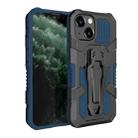 For iPhone 13 mini Machine Armor Warrior Shockproof PC + TPU Protective Case (Blue) - 1