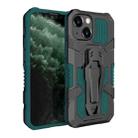 For iPhone 13 mini Machine Armor Warrior Shockproof PC + TPU Protective Case (Green) - 1