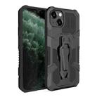 For iPhone 13 Machine Armor Warrior Shockproof PC + TPU Protective Case(Black) - 1