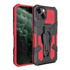 For iPhone 13 Machine Armor Warrior Shockproof PC + TPU Protective Case(Red) - 1