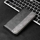 For iPhone 13 mini Business Solid Color Stitching Horizontal Flip Leather Case with Holder & Card Slots (Grey) - 1