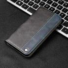 For iPhone 13 mini Business Solid Color Stitching Horizontal Flip Leather Case with Holder & Card Slots (Blue) - 1