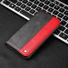 For iPhone 13 mini Business Solid Color Stitching Horizontal Flip Leather Case with Holder & Card Slots (Red) - 1