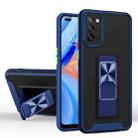 For OPPO Realme 7 Pro Dual-color Skin Feel TPU + PC Magnetic Shockproof Case with Invisible Holder(Royal Blue) - 1