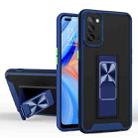 For OPPO A72 Dual-color Skin Feel TPU + PC Magnetic Shockproof Case with Invisible Holder(Royal Blue) - 1