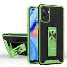 For Xiaomi Redmi Note 10 Pro Dual-color Skin Feel TPU + PC Magnetic Shockproof Case with Invisible Holder(Grass Green) - 1